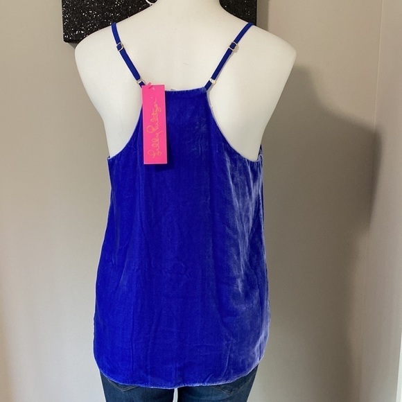 Lilly Pulitzer Tank Top Velvet Dusk Royal Purple Shirt Blouse Sz Small NEW - Picture 6 of 10